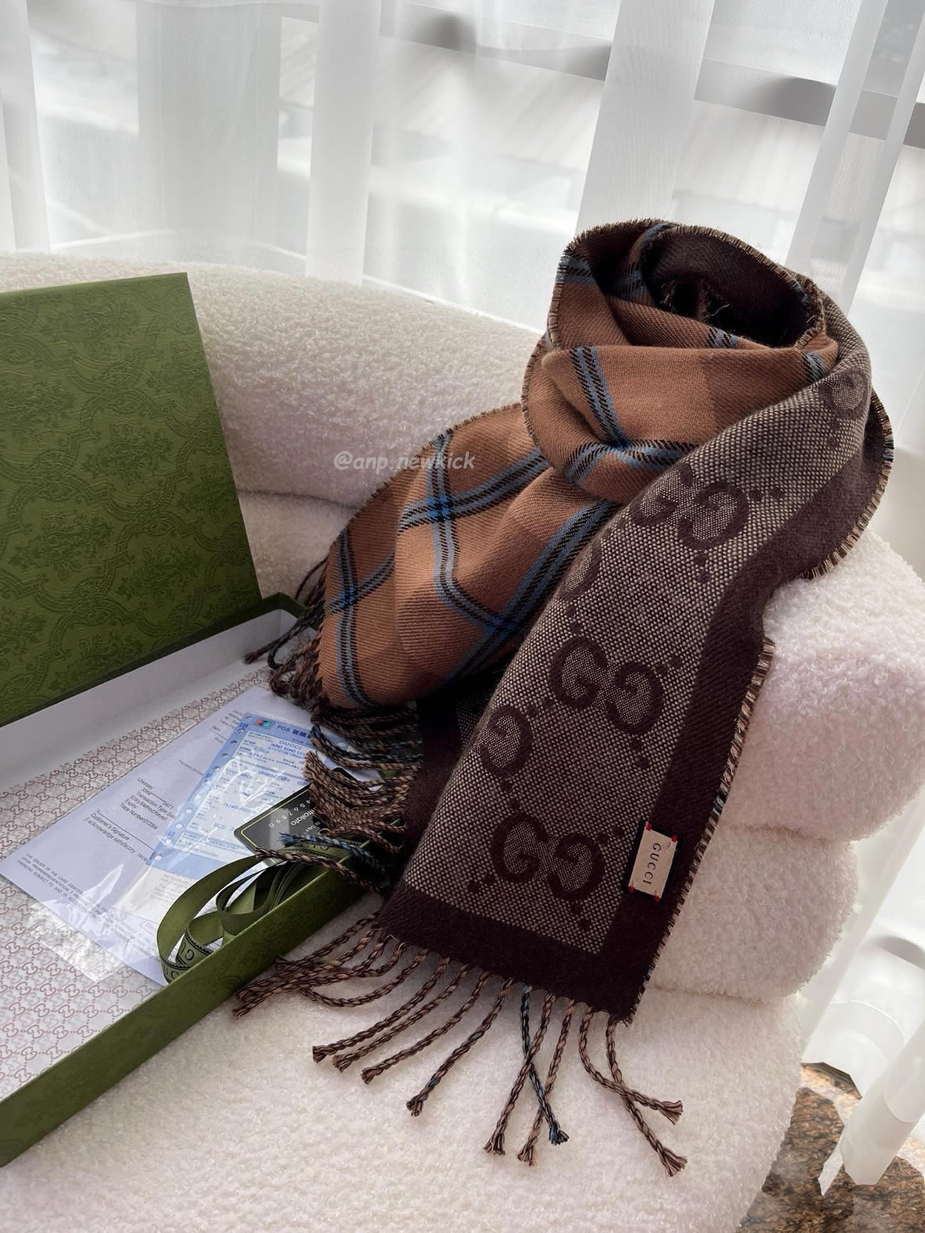 Gucci Gg Reversible Check Scarf 45x170cm (8) - www.newkick.vip